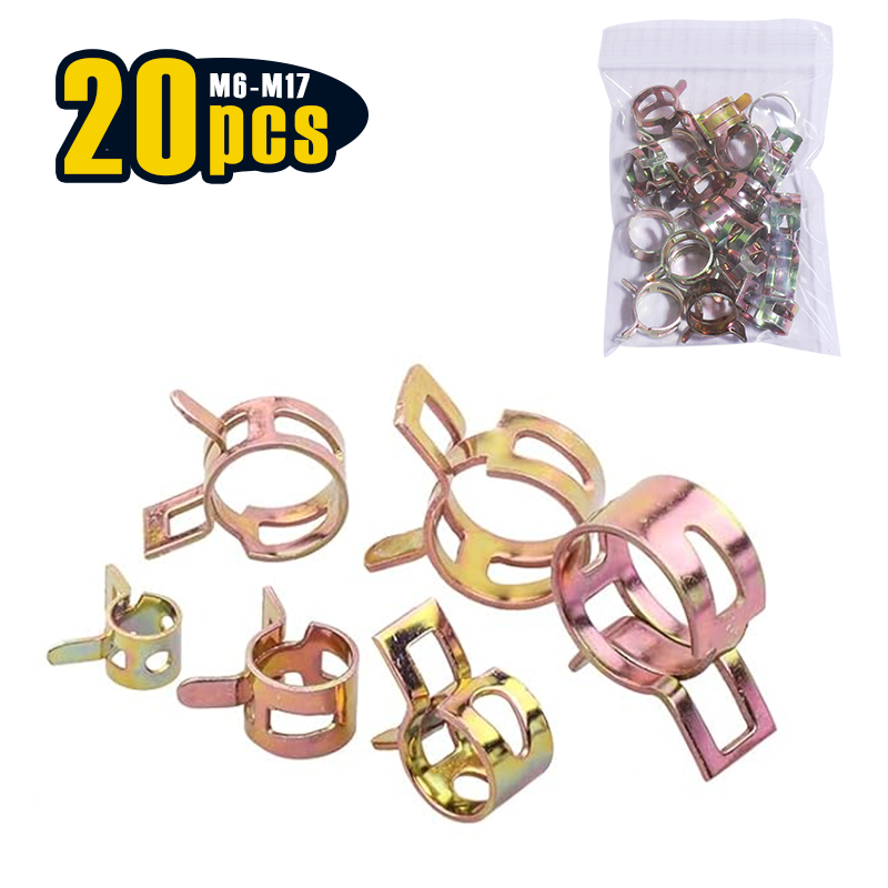 Hose Clamp Assorted - 20 Pcs 6-17mm 스프링 호스 클램프