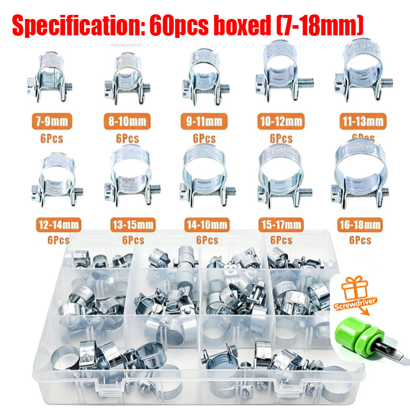32/60/135개 7-18mm 미니 클램프 연료 주입 - Hose Clamp Assorted 리뷰 및 가격