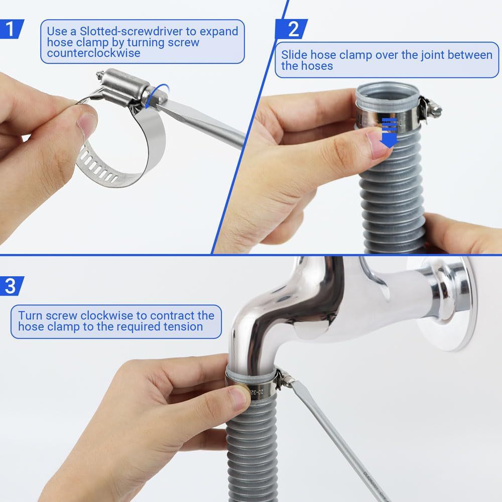 82개 호스 클램프 모음 세트 스테인레스 스틸 웜 기어 - Hose Clamp Assorted 리뷰 및 가격