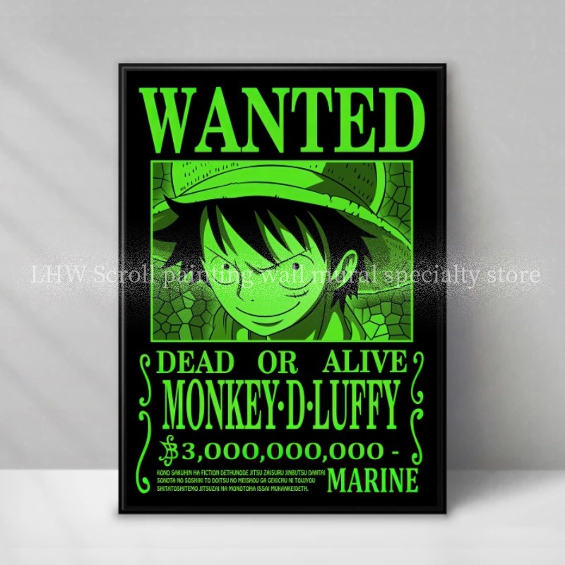 유명한 애니메이션 원피스 원티드 블랙 장식 그림 거실  - Home Improvement Tv Show 리뷰 및 가격