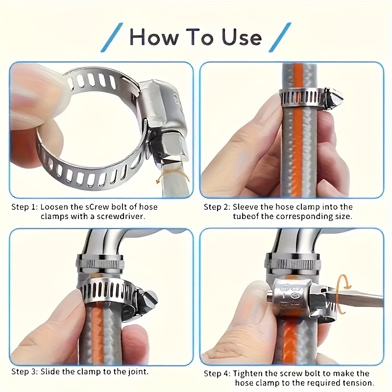 40/50Pcs 스테인레스 스틸 호스 클램프 모음, 6 - Hose Clamp Assorted 리뷰 및 가격